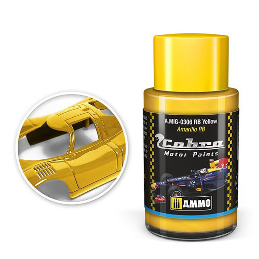 AMMO by Mig 306 Cobra Motor: RB Yellow Acrylic Paint 30ml Bottle