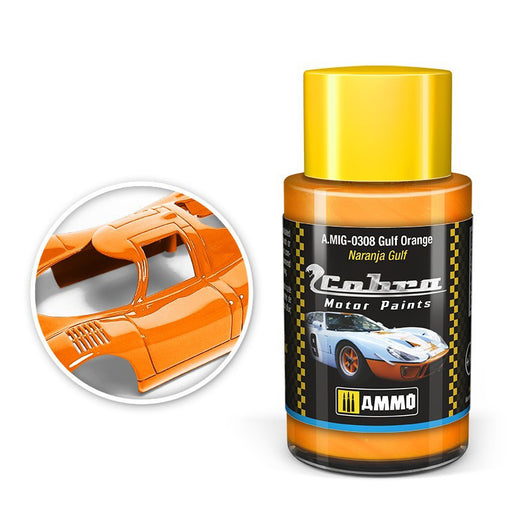 AMMO by Mig 308 Cobra Motor: Gulf Orange Acrylic Paint 30ml Bottle