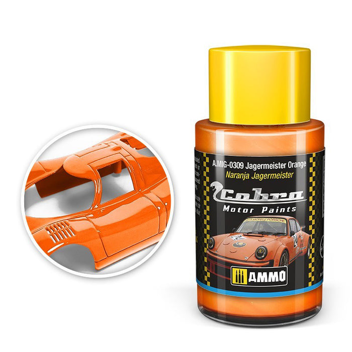 AMMO by Mig 309 Cobra Motor: Jagermeister Orange Acrylic Paint 30ml Bottle