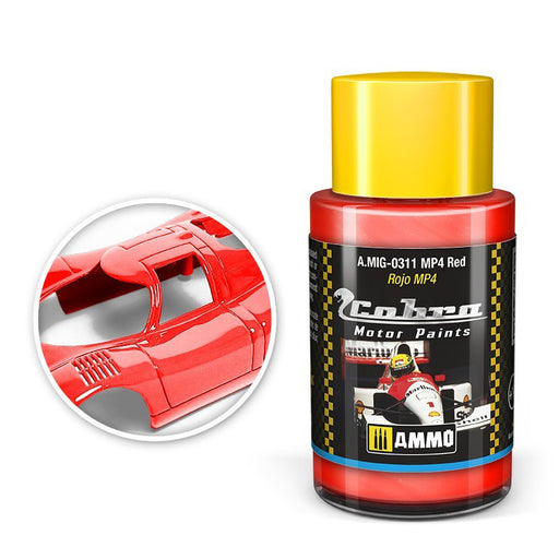 AMMO by Mig 311 Cobra Motor: MP4 Red Acrylic Paint 30ml Bottle
