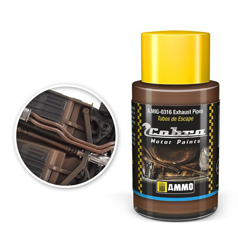 AMMO by Mig 316 Cobra Motor: Exhaust Pipes Acrylic Paint 30ml Bottle