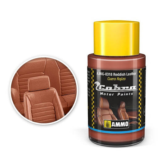 AMMO by Mig 318 Cobra Motor: Reddish Leather Acrylic Paint 30ml Bottle