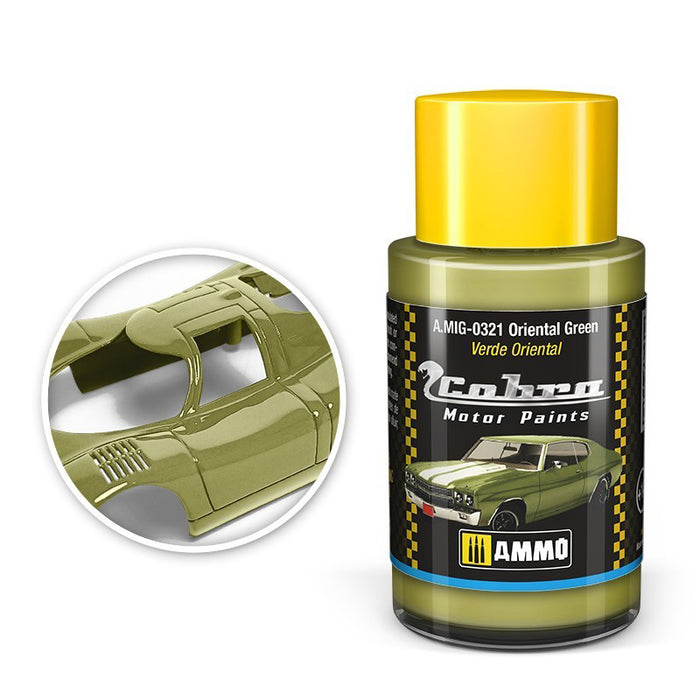 AMMO by Mig 321 Cobra Motor: Oriental Green Acrylic Paint 30ml Bottle