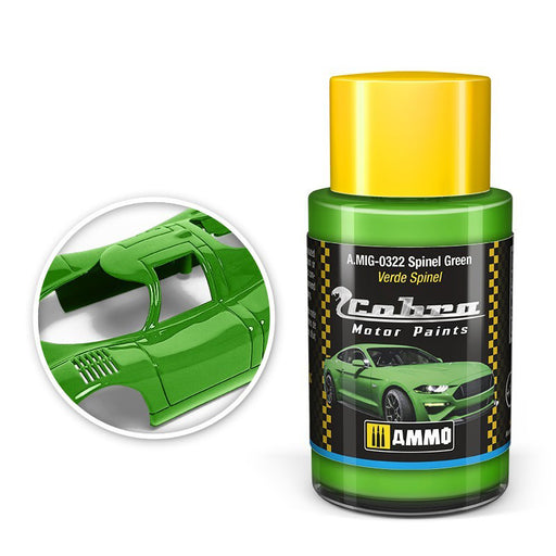 AMMO by Mig 322 Cobra Motor: Spinel Green Acrylic Paint 30ml Bottle