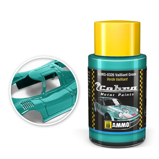 AMMO by Mig 326 Cobra Motor: Vailliant Green Acrylic Paint 30ml Bottle