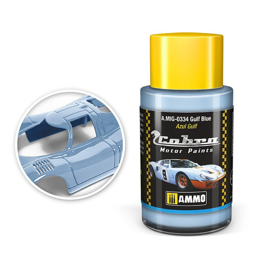 AMMO by Mig 334 Cobra Motor: Gulf Blue Acrylic Paint 30ml Bottle