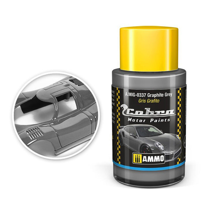 AMMO by Mig 337 Cobra Motor: Graphite Grey Acrylic Paint 30ml Bottle