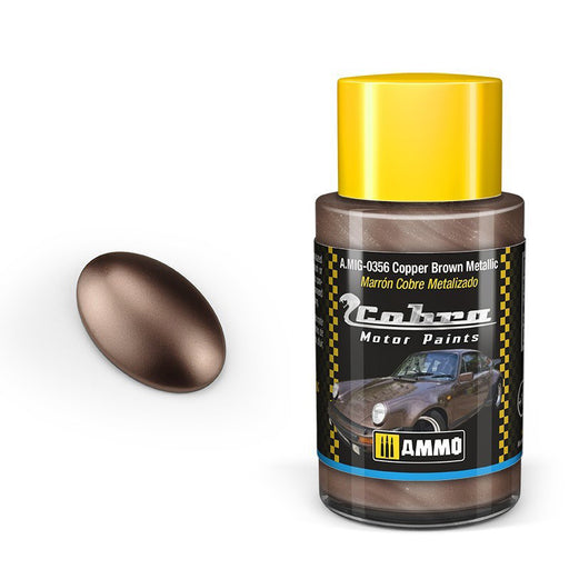 AMMO by Mig 356 Cobra Motor: Copper Brown Metallic Acrylic Paint 30ml Bottle