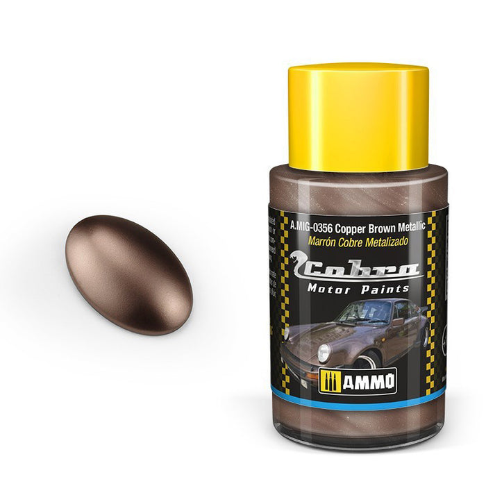 AMMO by Mig 356 Cobra Motor: Copper Brown Metallic Acrylic Paint 30ml Bottle