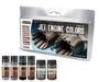 AMMO by Mig 7445 Jet Engine & Weathering Acrylic/Enamel Paint Set (6 Colors)