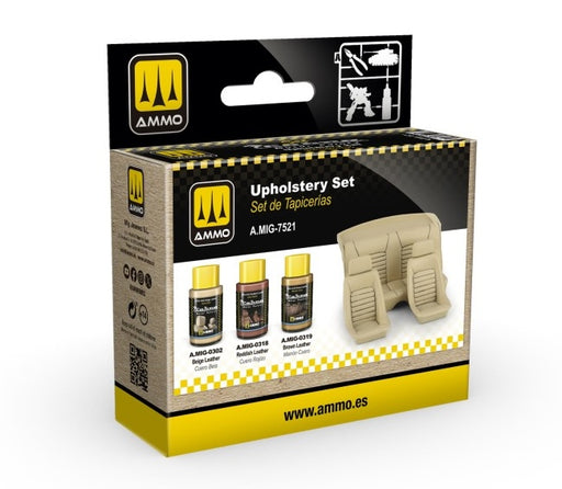 AMMO by Mig 7521 Cobra Motor: Upholstery Acrylic Lacquer Paint Set (3 Colors) 30ml Bottles