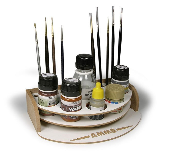 AMMO by Mig 8002 Mini Workbench Modular Organizer Stand (Holds 5 bottles & brushes)