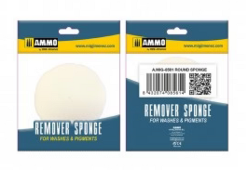 AMMO by Mig 8561 Round Remover Sponge for Washes and Pigments