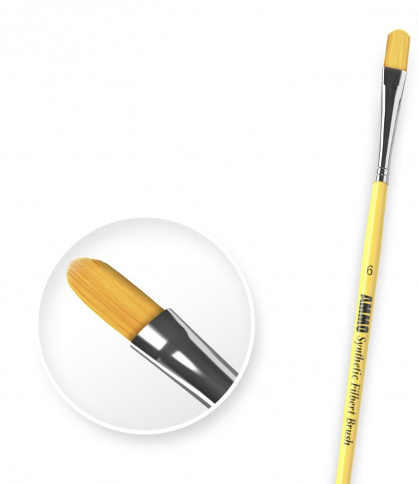 AMMO by Mig 8596 Synthetic Filbert #6 Brush