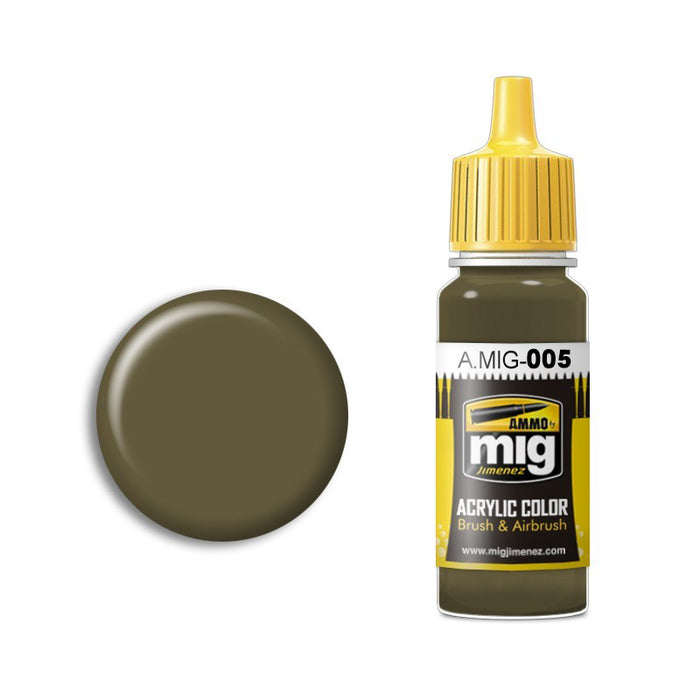 AMMO by Mig A.MIG-005 RAL 7008 Graugrun Acrylic Paint 17ml