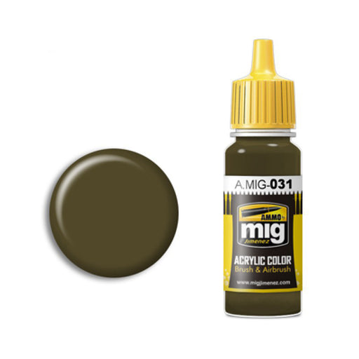 AMMO by Mig A.MIG-031 Spanish Green-Khaki Acrylic Paint 17ml