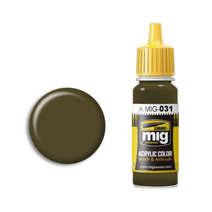 AMMO by Mig A.MIG-031 Spanish Green-Khaki Acrylic Paint 17ml