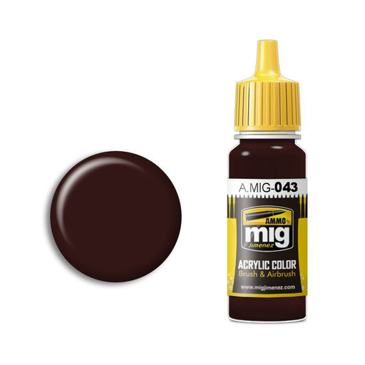 AMMO by Mig A.MIG-043 Shadow Rust Acrylic Paint 17ml