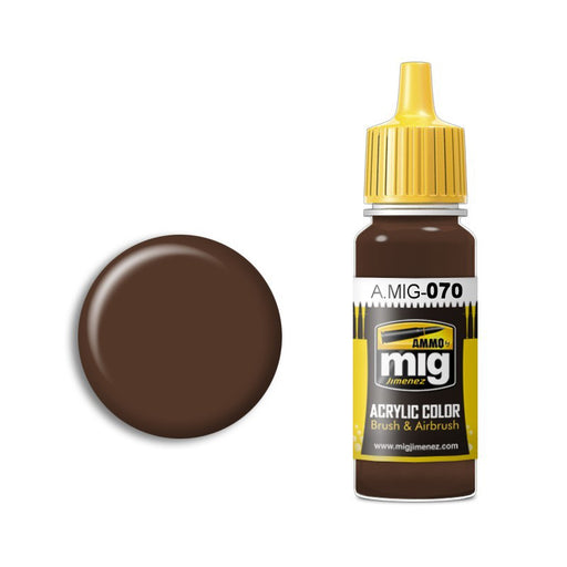 AMMO by Mig A.MIG-070 Medium Brown Acrylic Paint 17ml