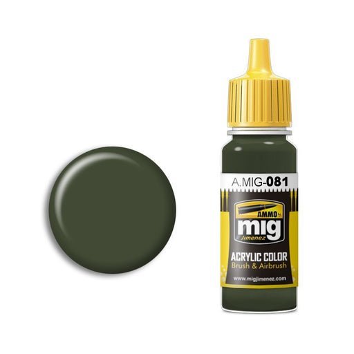 AMMO by Mig A.MIG-081 US Olive Drab Vietnam Era FS24087 Acrylic Paint 17ml