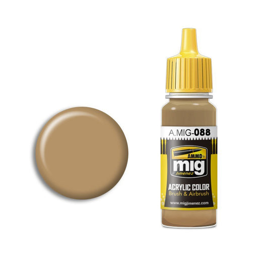 AMMO by Mig A.MIG-088 Khaki Brown Acrylic Paint 17ml