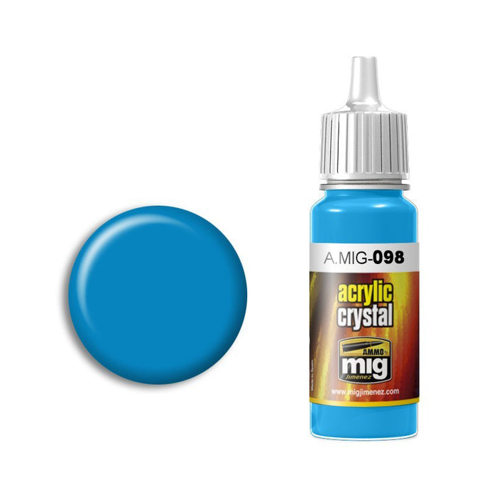 AMMO by Mig A.MIG-098 Crystal Light Blue Acrylic Paint 17ml