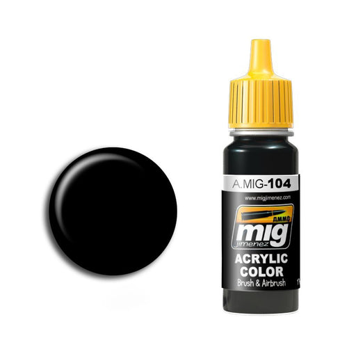 AMMO by Mig A.MIG-104 Washable Black Acrylic Paint 17ml