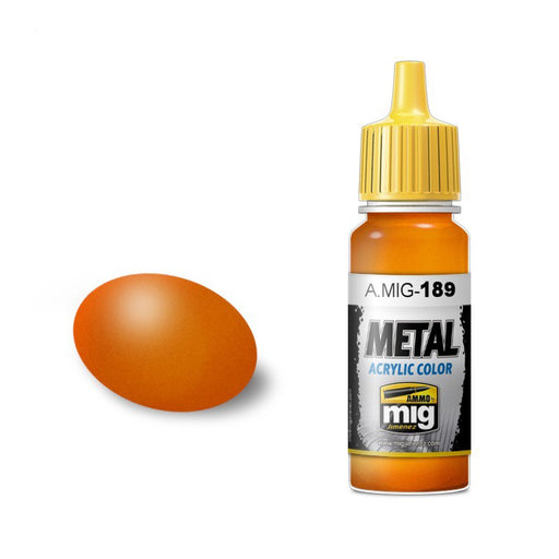 AMMO by Mig A.MIG-189 Metallic Orange Acrylic Paint 17ml