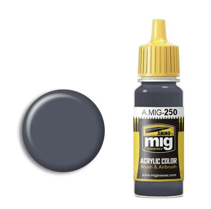 AMMO by Mig A.MIG-250 Night Blue Grey Acrylic Paint 17ml