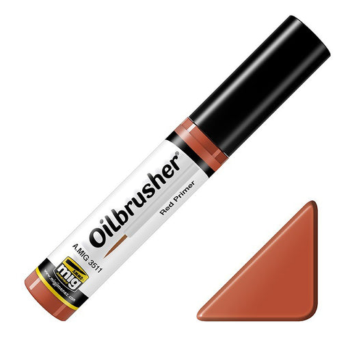 AMMO by Mig A.MIG-3511 Oilbrusher Dark Red Primer with Fine Brush Applicator