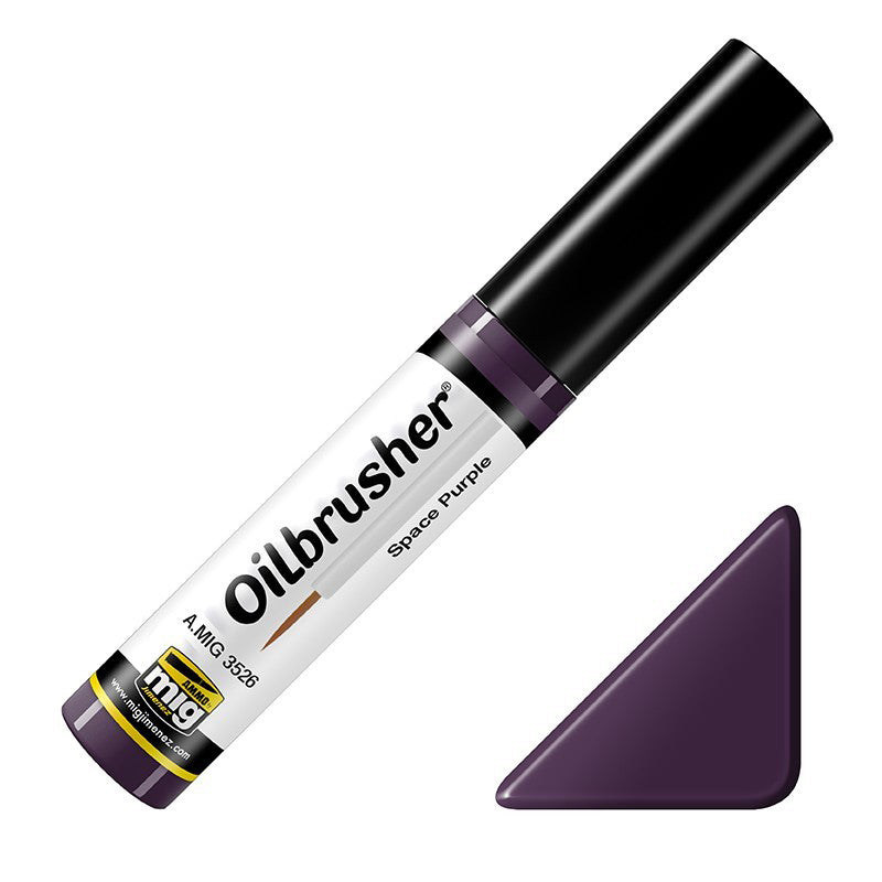 AMMO by Mig A.MIG-3526 Oilbrusher Space Purple with Fine Brush Applicator