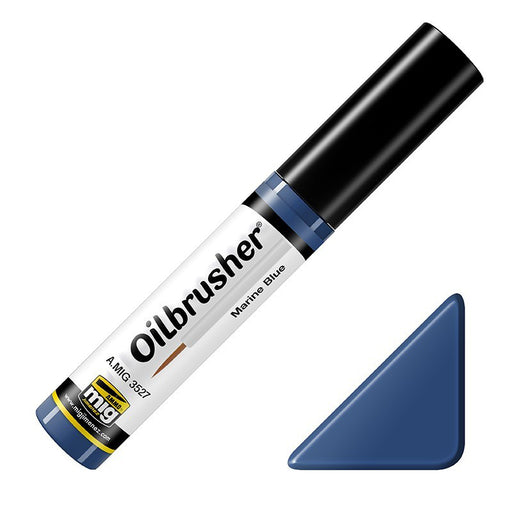 AMMO by Mig A.MIG-3527 Oilbrusher Marine Blue with Fine Brush Applicator