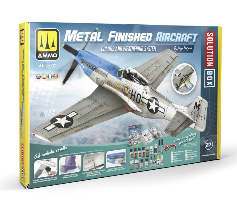 AMMO by Mig A.MIG-7732 Solution Box 27 How to Paint Metal Finished Aircraft