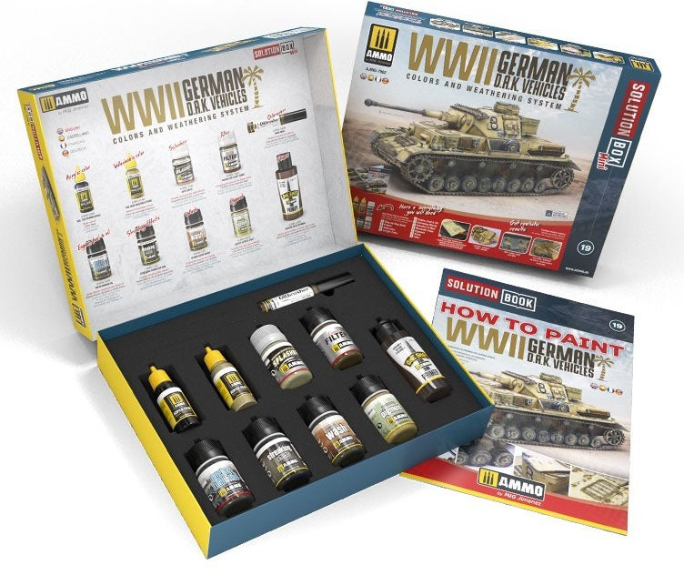 AMMO by Mig A.MIG-7902 Solution Box Mini 19 WWII German D.A.K. Vehicles