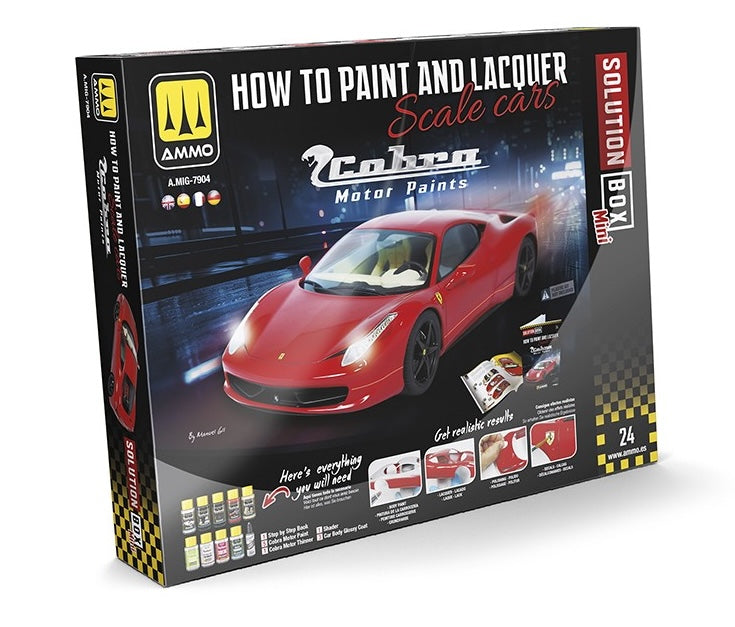 AMMO by Mig A.MIG-7904 Solution Box Mini How to Paint and Lacquer Scale Cars