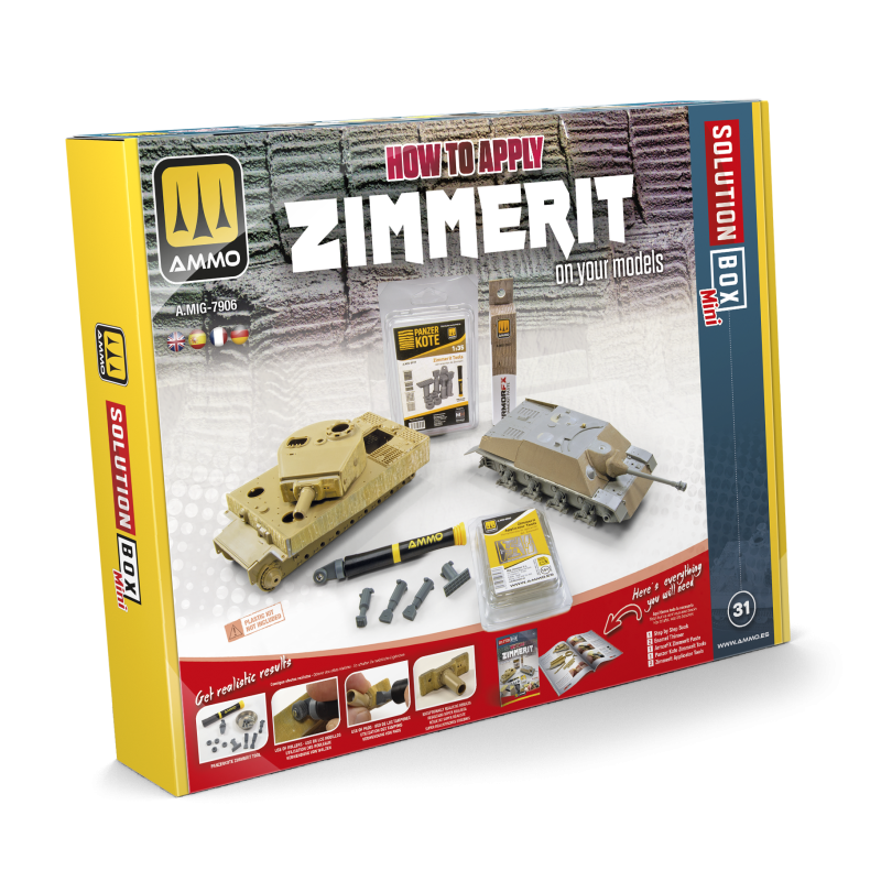 AMMO by Mig A.MIG-7906 Solution Box Mini 31 How to Apply Zimmerit in Scale