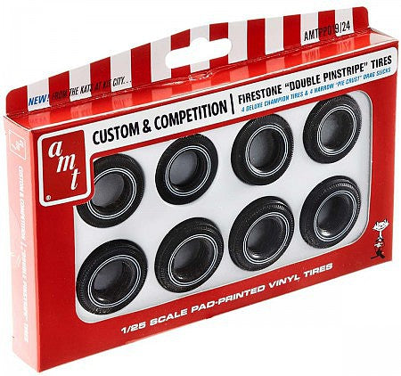 amt 019 1/25 Custom & Competition Firestone Double Pinstripe Tire Parts Pack