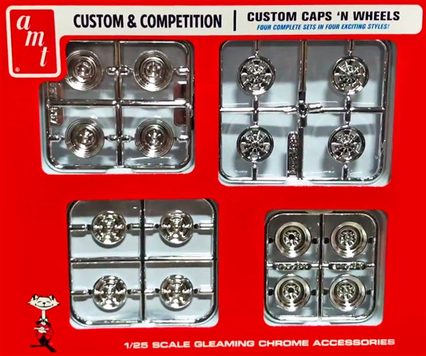 amt 021 1/25 Custom & Competition Custom Caps 'N Wheels Parts Pack
