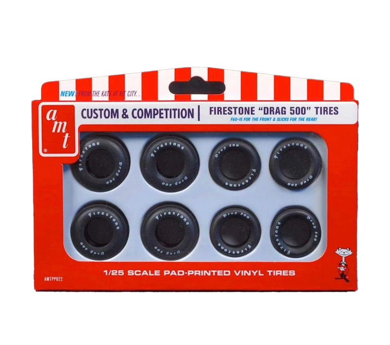 amt 022 1/25 Custom & Competition Firestone Drag 500 Tire Parts Pack