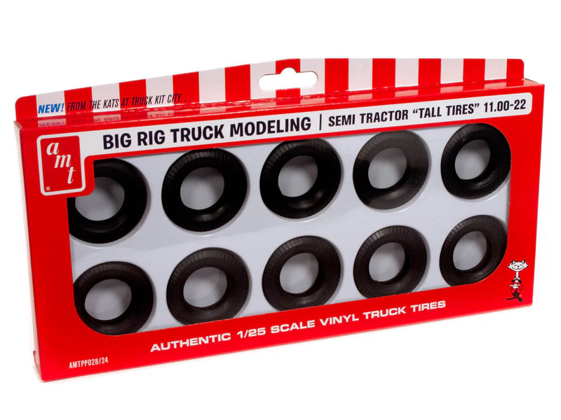 amt 028 1/25 Big Rig Truck Modeling Semi Truck Tall Tires Parts Pack