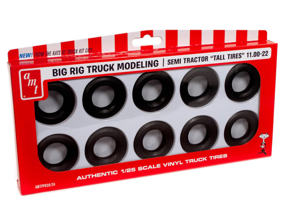 amt 028 1/25 Big Rig Truck Modeling Semi Truck Tall Tires Parts Pack ...