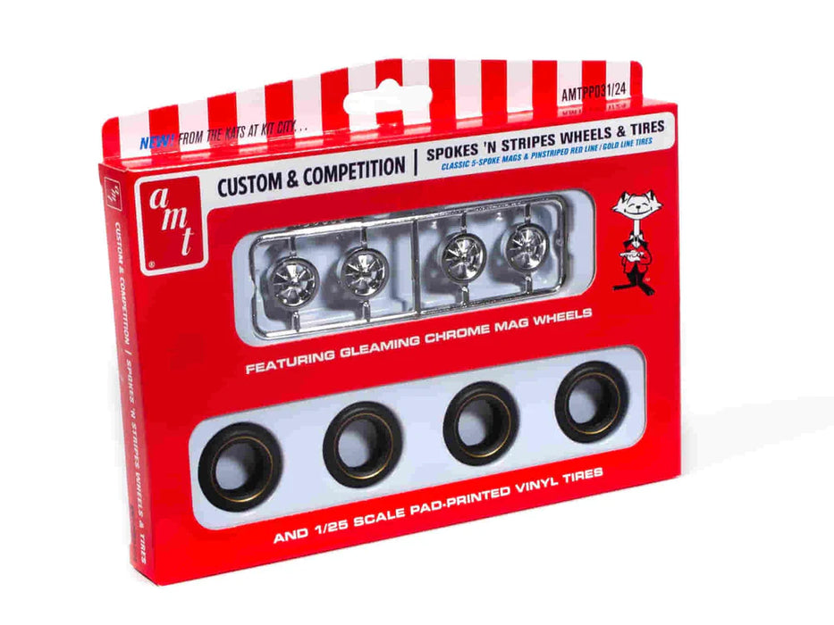 amt 031 1/25 Spokes 'N Stripes Wheels & Tires Parts Pack