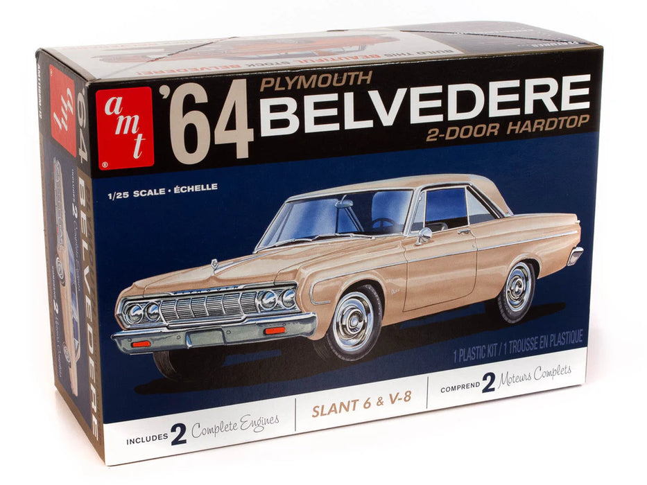 amt 1188 1/25 1964 Plymouth Belvedere Skill Level 2 Model Kit
