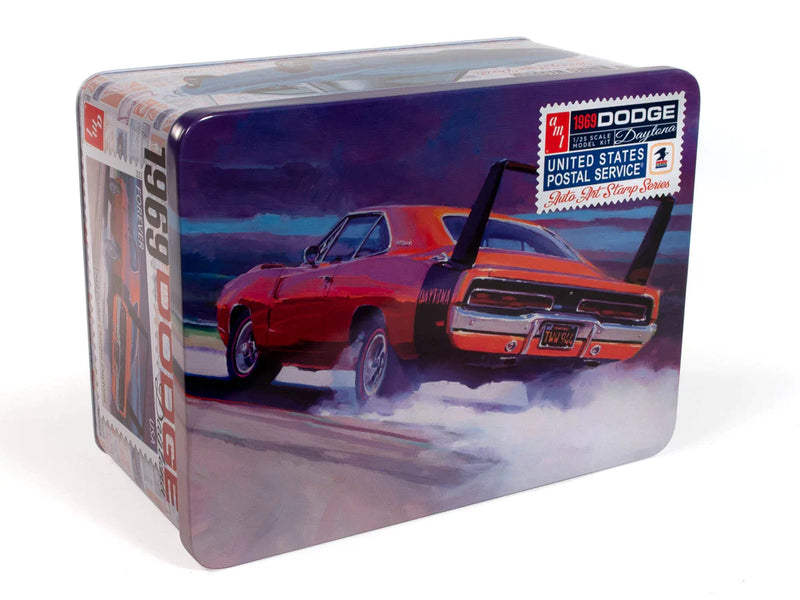 amt 1232 1/25 1969 Dodge Charger Daytona USPS Stamp Series Skill Level 2 Model Kit