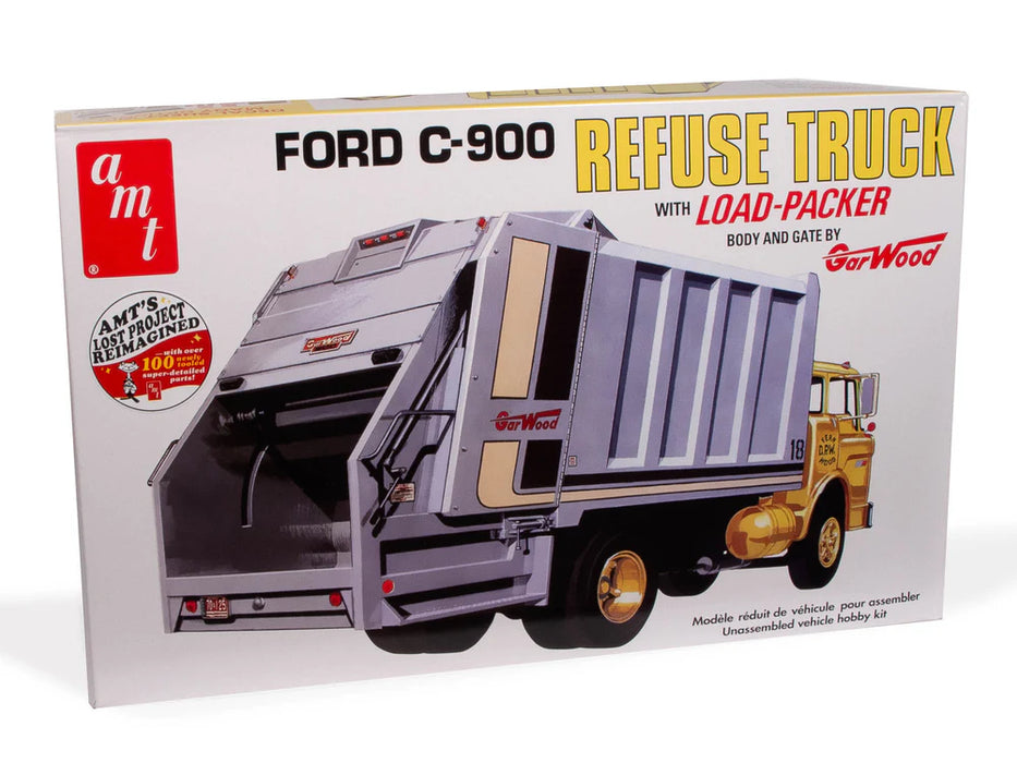 amt 1247 1/25 Ford C-600 Gar-Wood Load Packer Garbage Truck Level 2 Model Kit