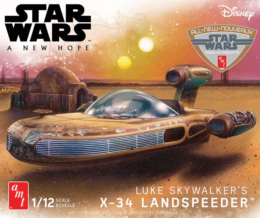 amt 1274 1/12 Star Wars A New Hope Luke Skywalker's X-34 Land Speeder Model Kit