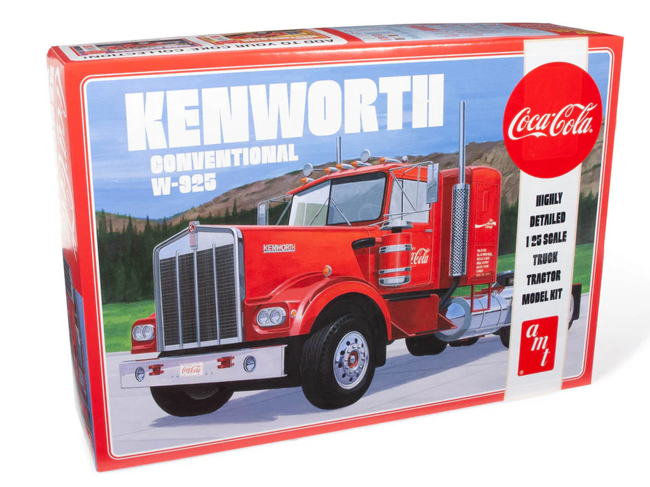 amt 1286 1/25 Coca-Cola Kenworth 925 Tractor Cab Skill Level 3 model Kit