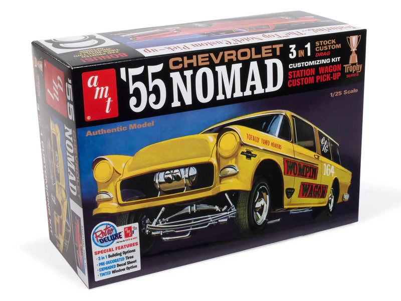 amt 1297 1/25 1955 Chevy Nomad 3-In-1 Skill Level 2 Model Kit