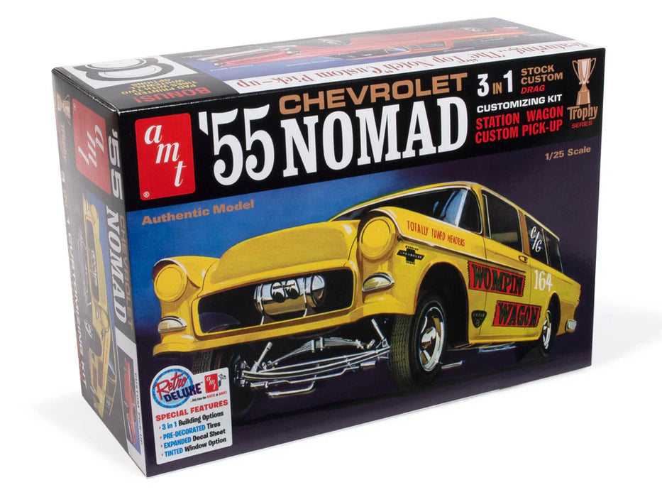 amt 1297 1/25 1955 Chevy Nomad 3-In-1 Skill Level 2 Model Kit