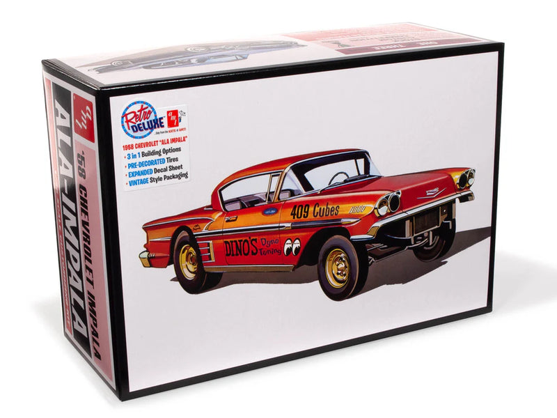 amt 1301 1/25 1958 Chevy Impala Hardtop Ala Impala Skill Level 2 Model Kit